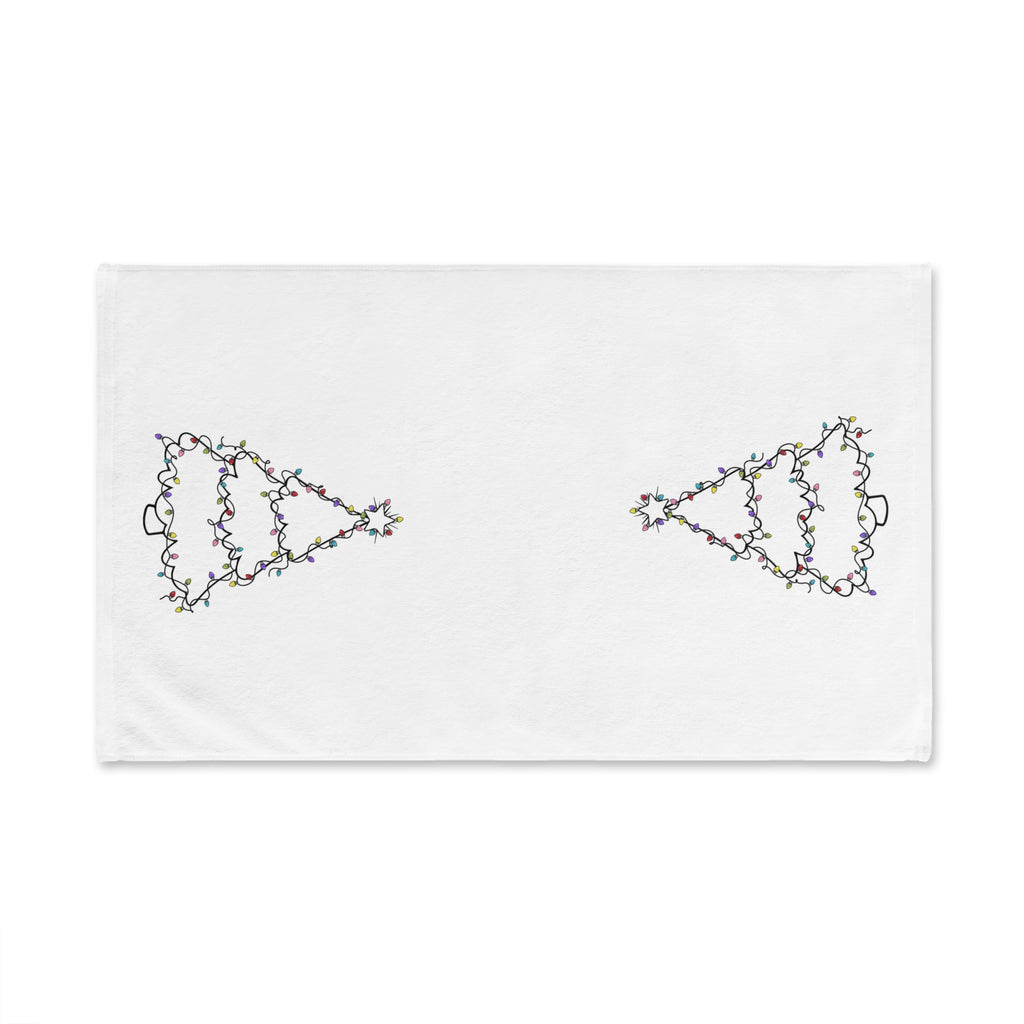 Minimalist Tree with Lights Hand Towel