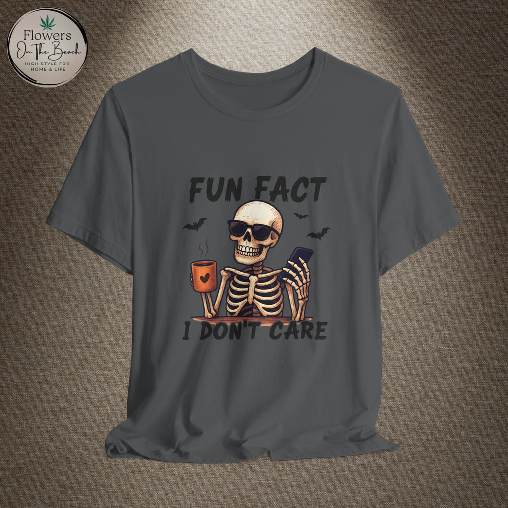 Skeleton 'Fun Fact I Don't Care' Halloween Tee