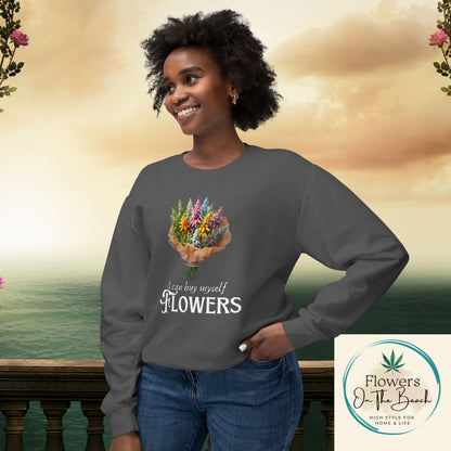 Empowerment Sweatshirt, I Can By Myself Flowers, Valentines Crewneck, Empower Women Sweatshirt, Weed Love Jumper, Stoner Sweatshirt, 420