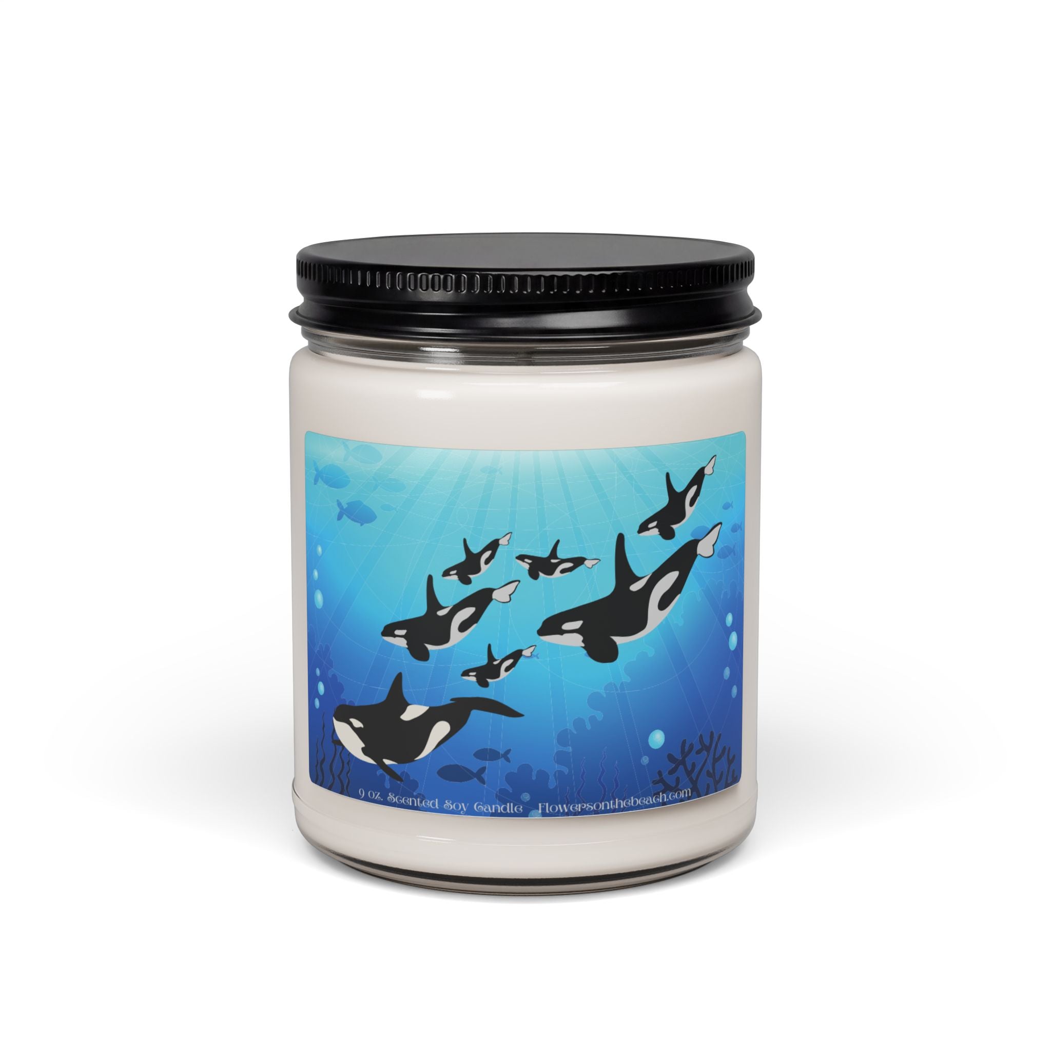 Peaceful Orca Whales Scented Soy Candle