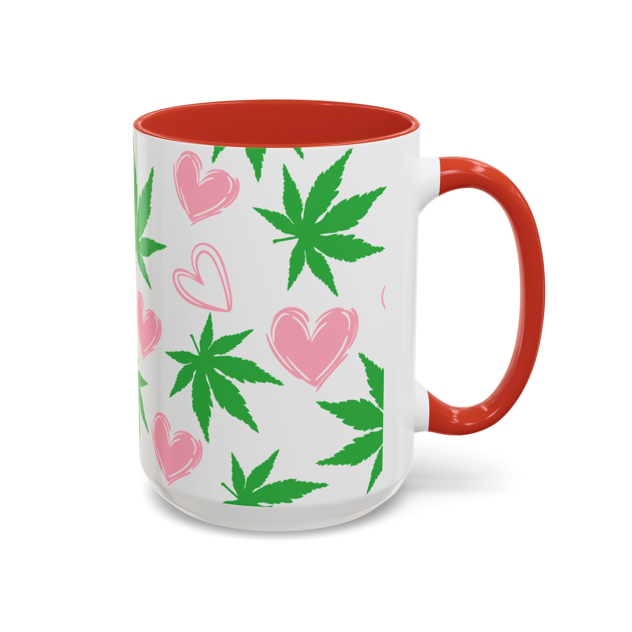 Hearts and Cannabis Ceramic Mug