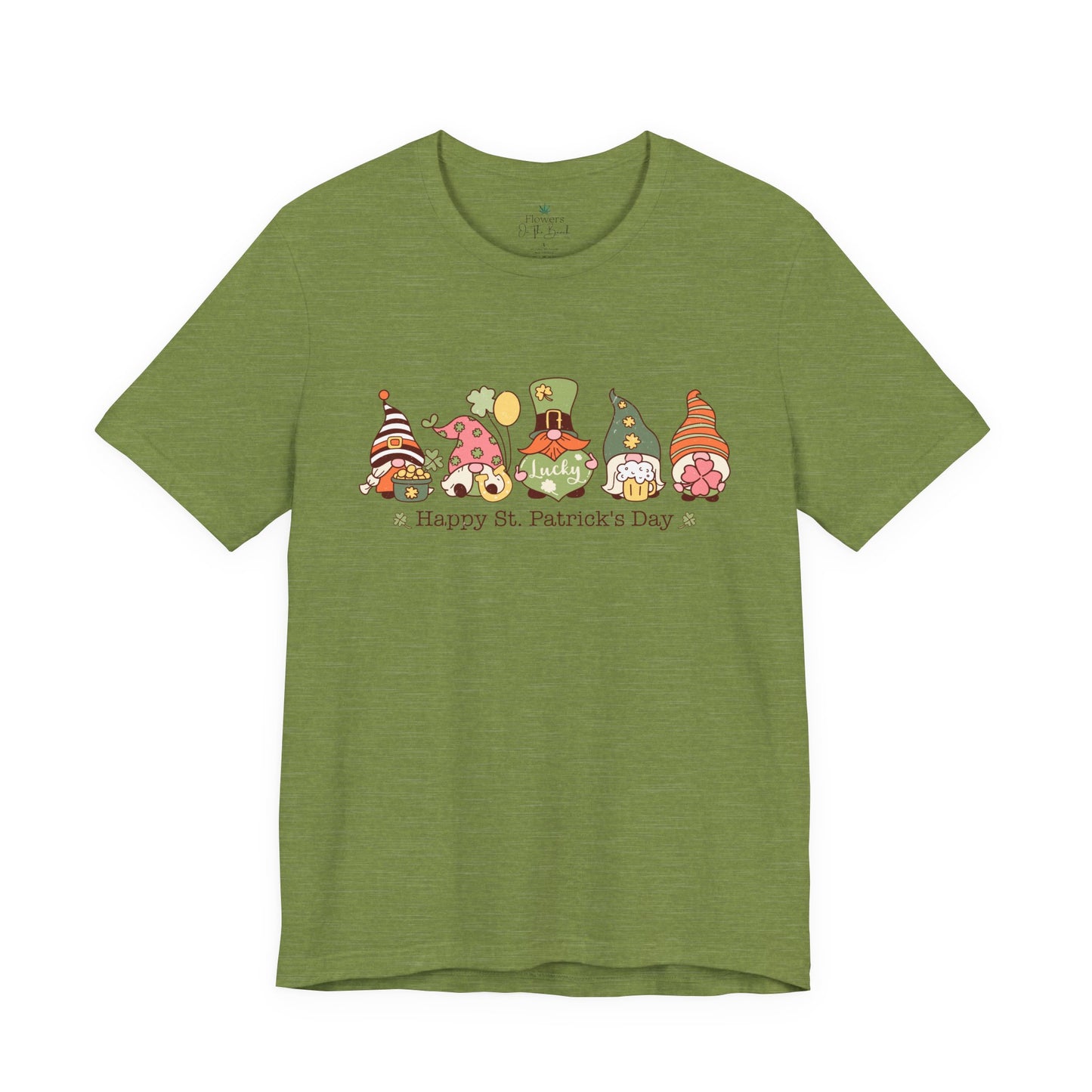 St Patrick's Day Tee, Gnomes Shirt, Happy St Patricks Day T-Shirt, Unisex Jersey, Holiday Gift, Green Clover Top