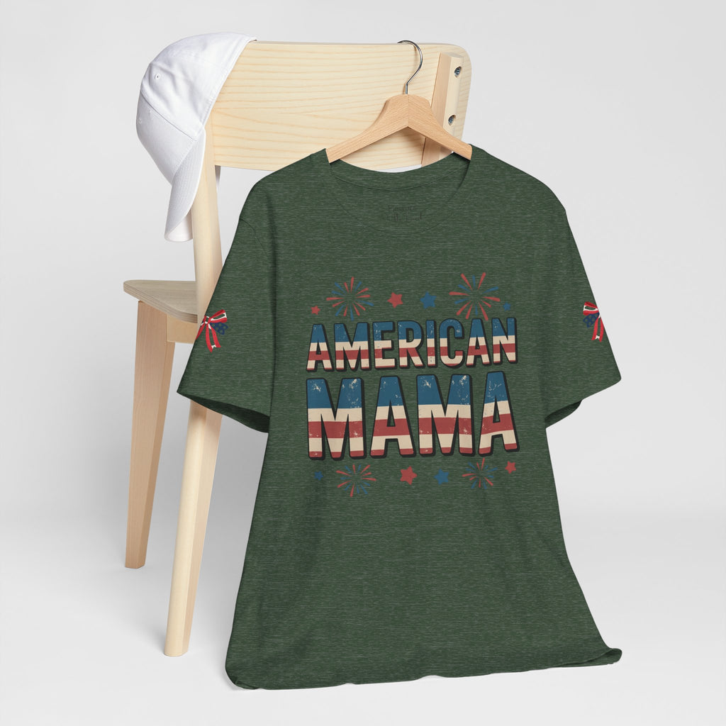 American MAMA 4th of July T-Shirt | Patriotic Mama Tee