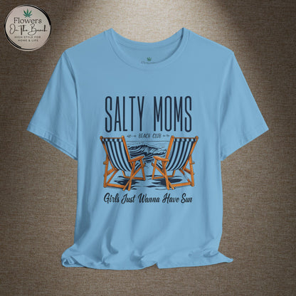Salty Moms Beach Club Tee, Beachy Mom Tshirt, Beach Mom Theme Shirt, Coastal Mom Apparel, Gift for Mom, Beach Lover Mom