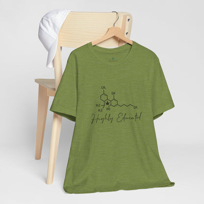 Stoner Pun Tee, Cannabis Chemistry Shirt, Highly Educated Tshirt, Funny Weed Top, Unisex Stoner Gift, 420 Apparel