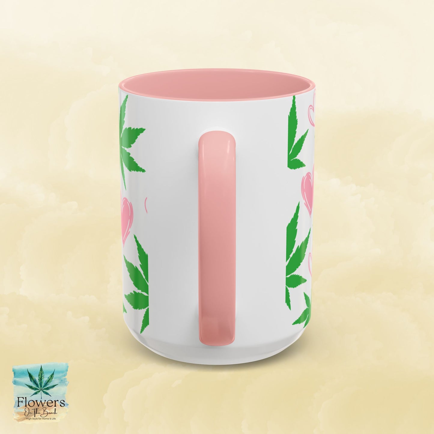 Mug, Simple and Stylish Stoner Valentine's Day Coffee Cup, Romantic Weed Lover Gift, Cannabis Culture 420, 11 or 15oz