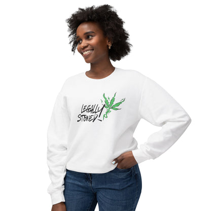 Stoner Gift Long-Sleeved T, Stoner Tshirt Gift, "Legally Stoned" Lightweight Sweatshirt, Gift for Stoner Friend, 420 Sweatshirt