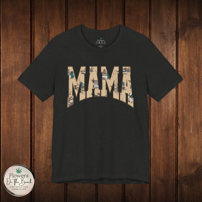 Mama Varsity Letters Duck Tee, Personalized Mama Tee, Mallard Duck Theme Shirt, Country Mama Apparel, Gift for Mom, Wildlife Lover Shirt