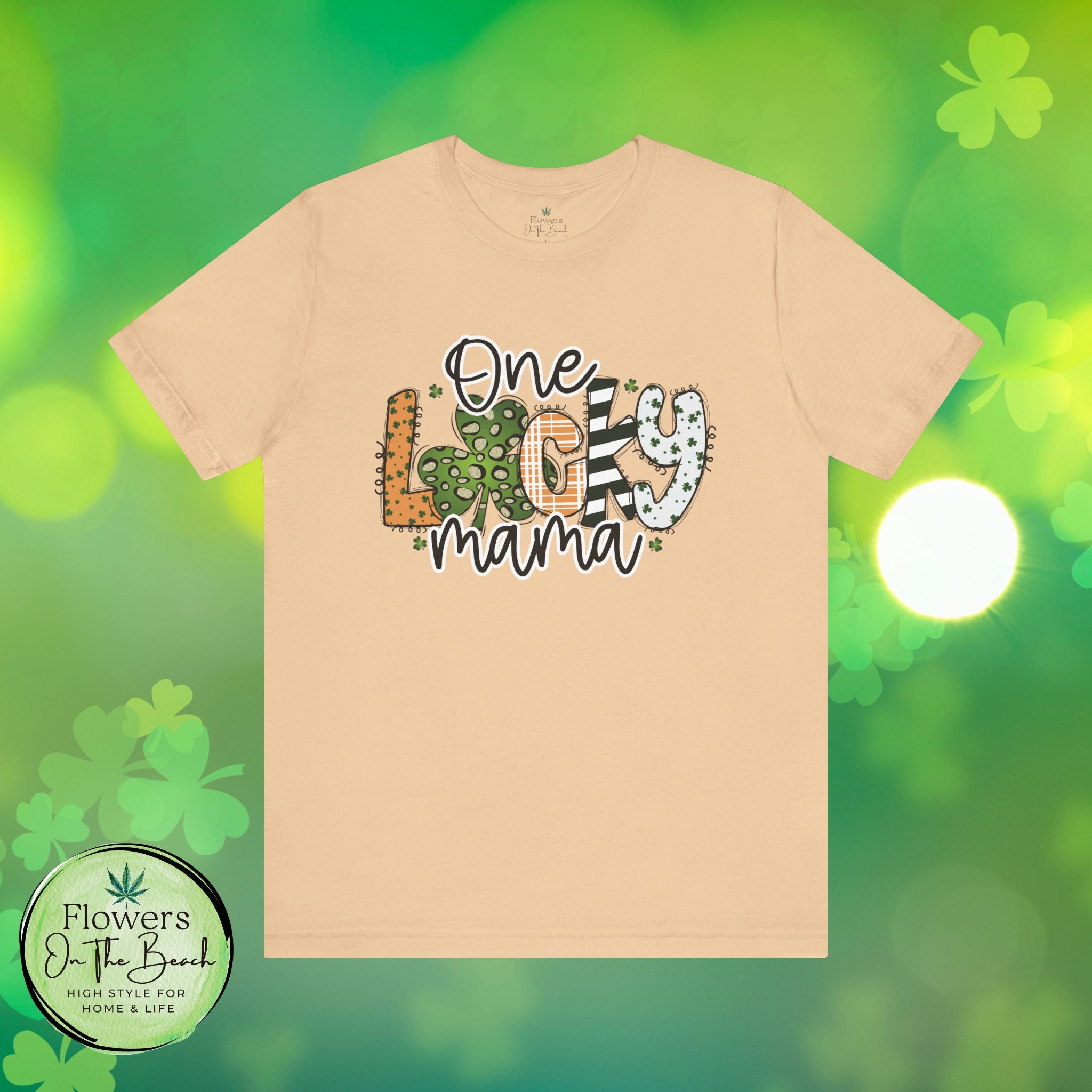 St Patrick's Day Cheetah Print Tee, Lucky Mama Tee