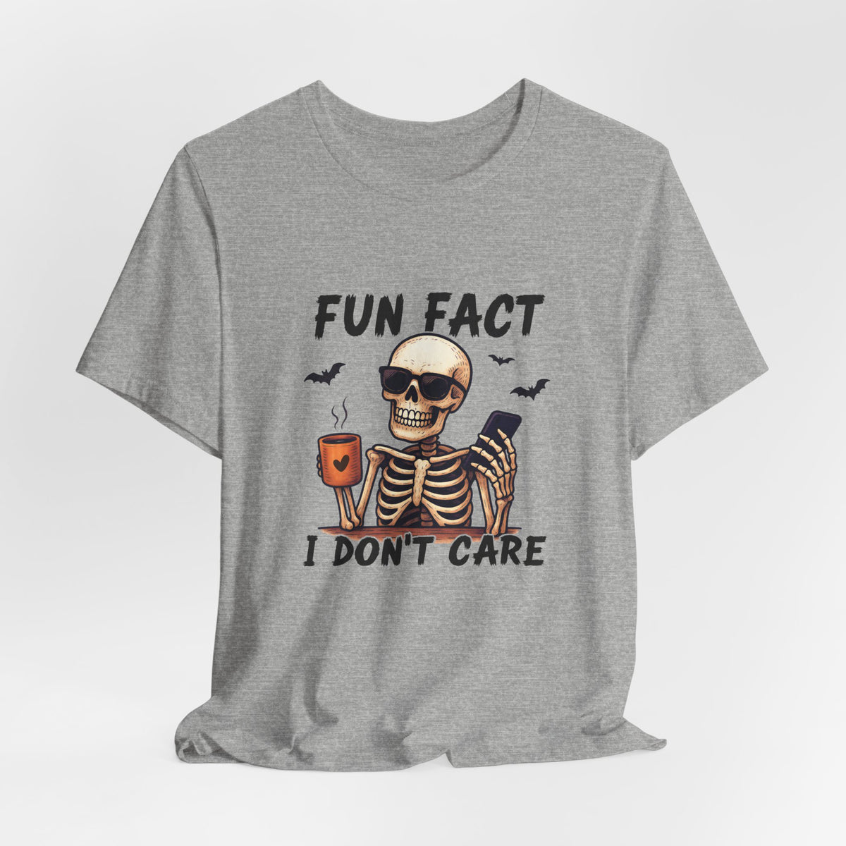 Skeleton 'Fun Fact I Don't Care' Halloween Tee