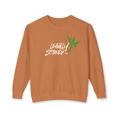 Stoner Gift Long-Sleeved T, Stoner Tshirt Gift, "Legally Stoned" Lightweight Sweatshirt, Gift for Stoner Friend, 420 Sweatshirt