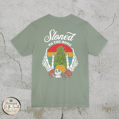 Stoned to the Bone Stoner T-Shirt, Weed Smokers Tee, 420 Holiday Shirt, Unisex Jersey Short Sleeve Tee, Casual Stoner Apparel, Rasta Apparel