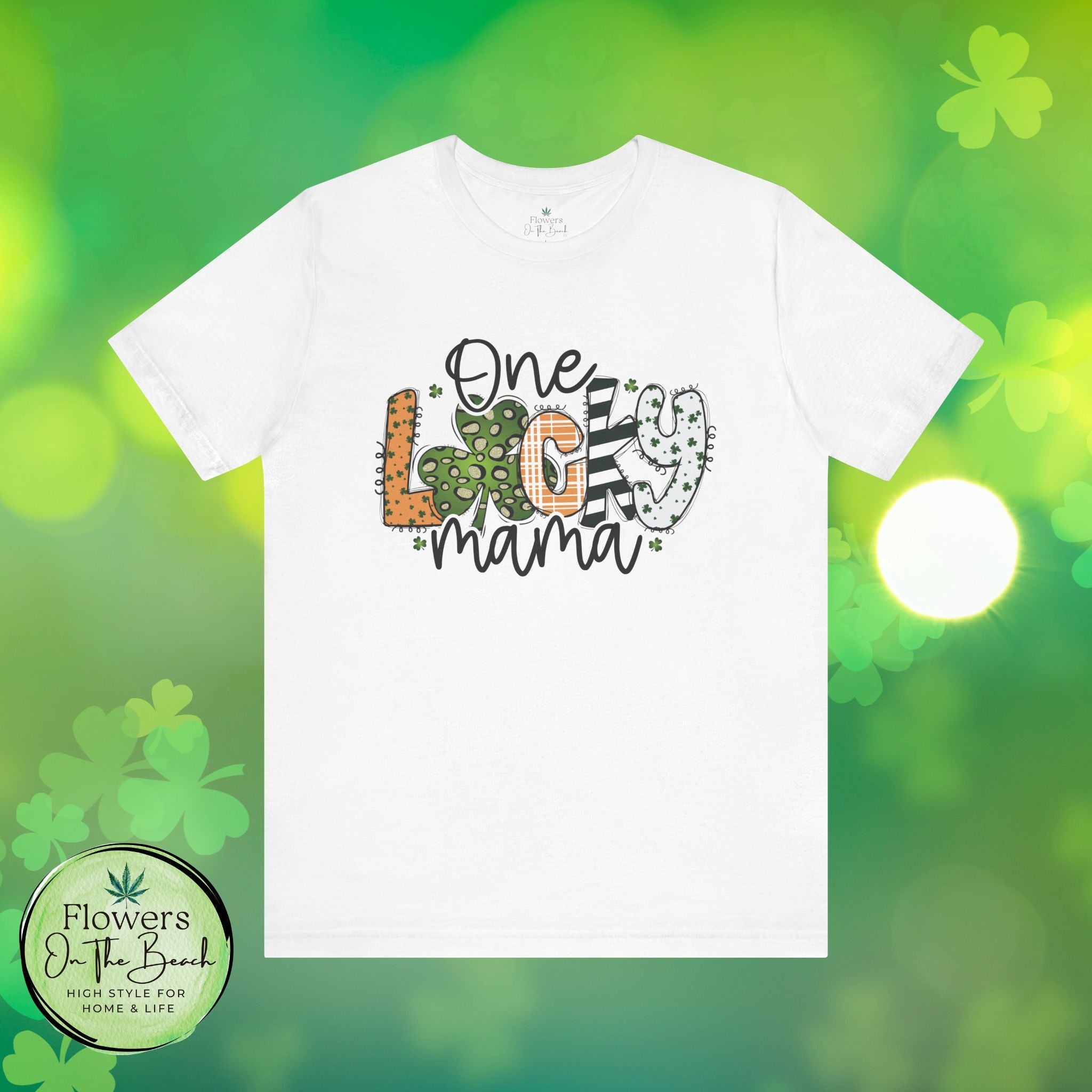 St Patrick's Day Cheetah Print Tee, Lucky Mama Tee