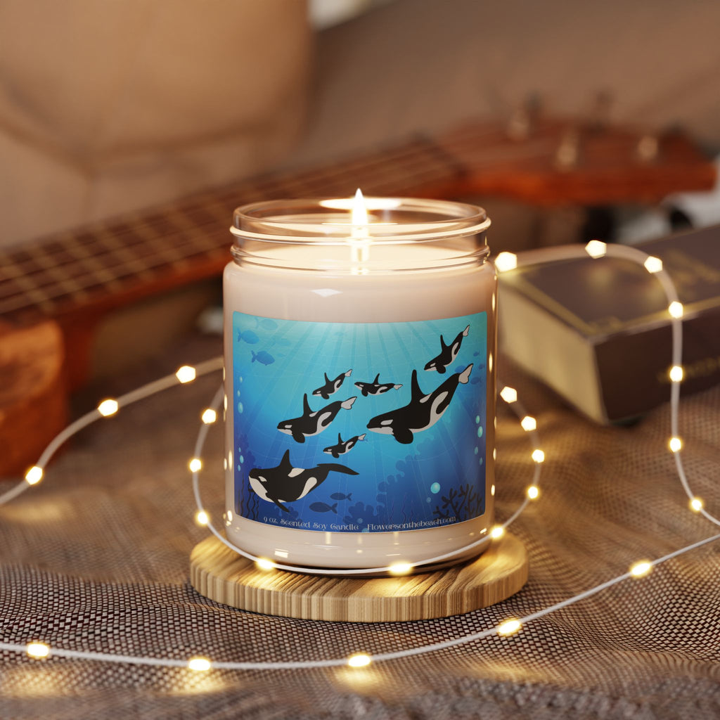 Peaceful Orca Whales Scented Soy Candle