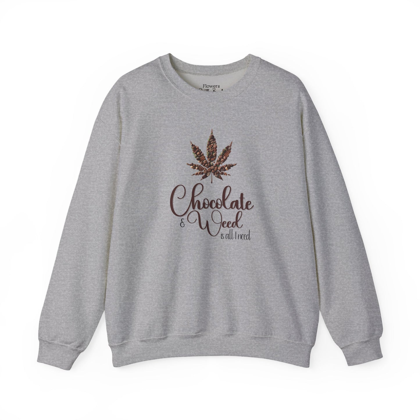 Chocolate and Weed Valentine's Tshirt, Unisex Long Sleeve Tee, Funny Marijuana Shirt, Stoner Gift, Cannabis Lover Top