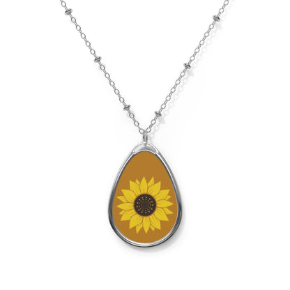 Sunflower Necklace, Sunflower Girl Gift, Cheerful Gift for Woman, Flower Gift for Mom, Sister Sunflower Necklace Gift