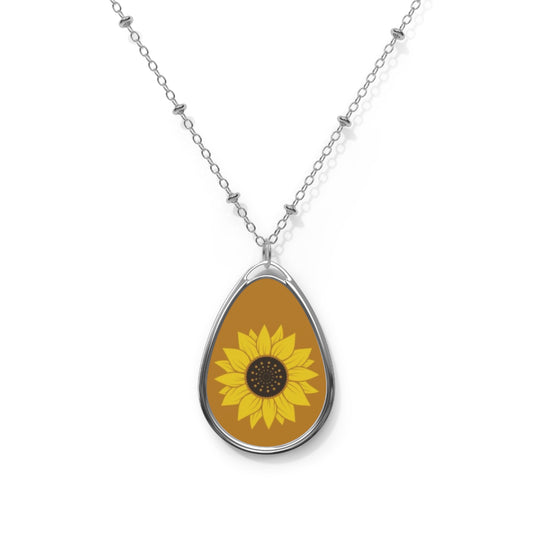 Sunflower Necklace, Sunflower Girl Gift, Cheerful Gift for Woman, Flower Gift for Mom, Sister Sunflower Necklace Gift