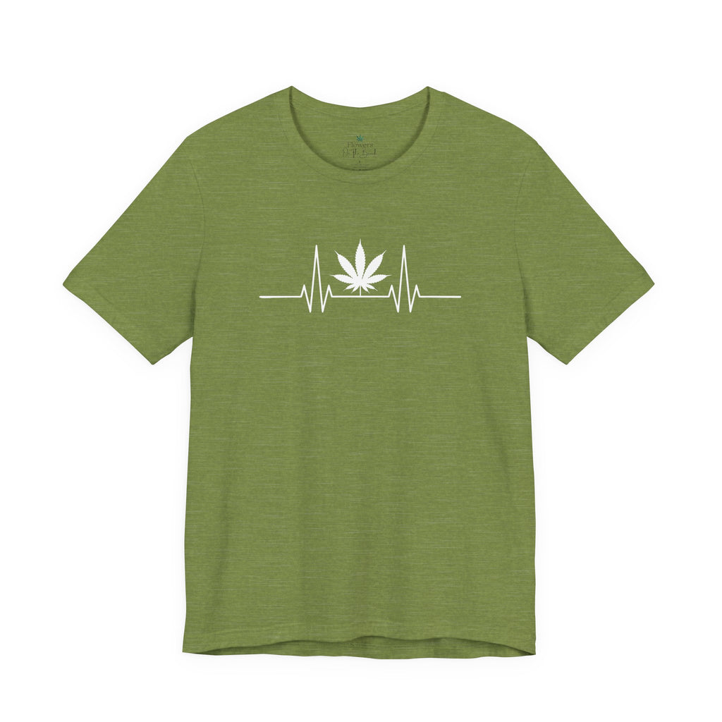 Weed Leaf Heartbeat Tee