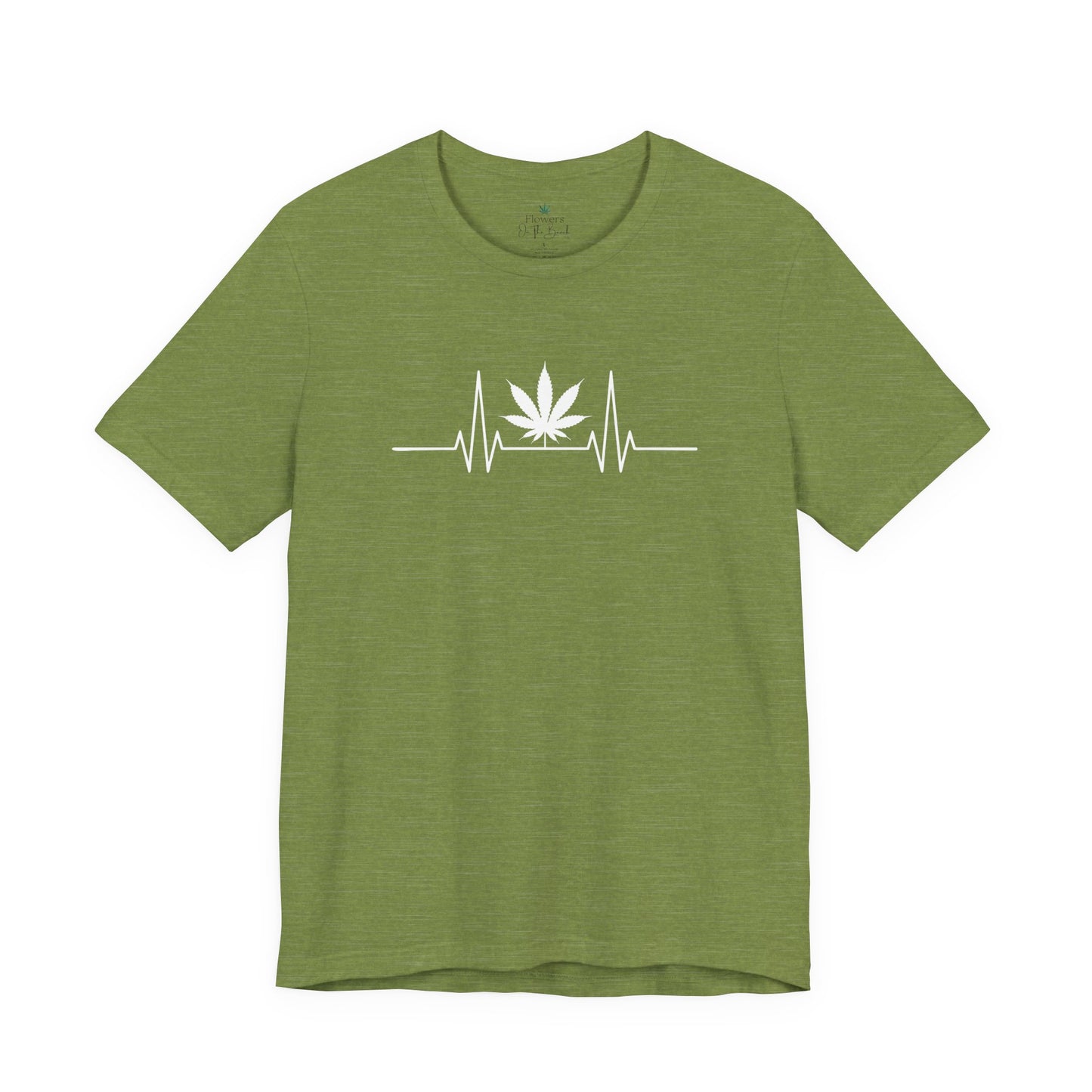 Weed Leaf Heartbeat T-Shirt, Marijuana Plant Tee, Cannabis Lover Shirt, 420 Gift, Unisex Jersey Top