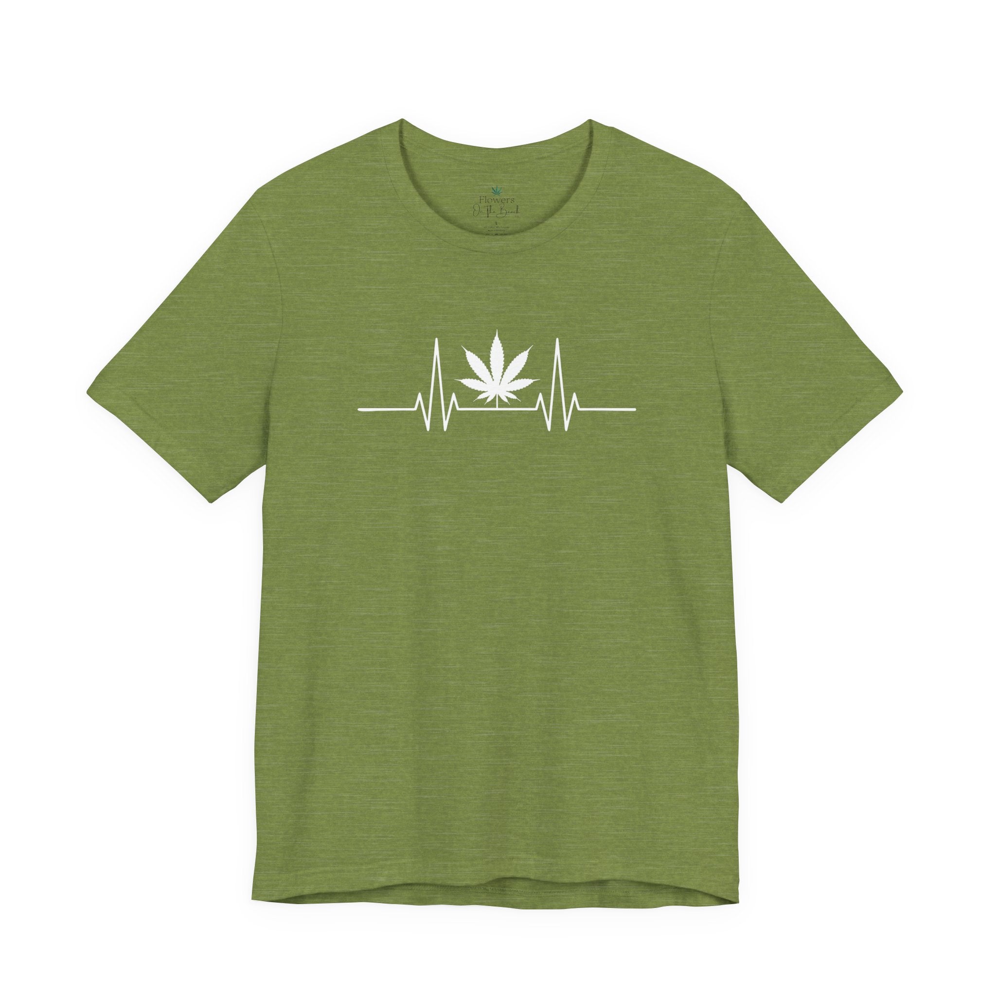 Weed Leaf Heartbeat Tee