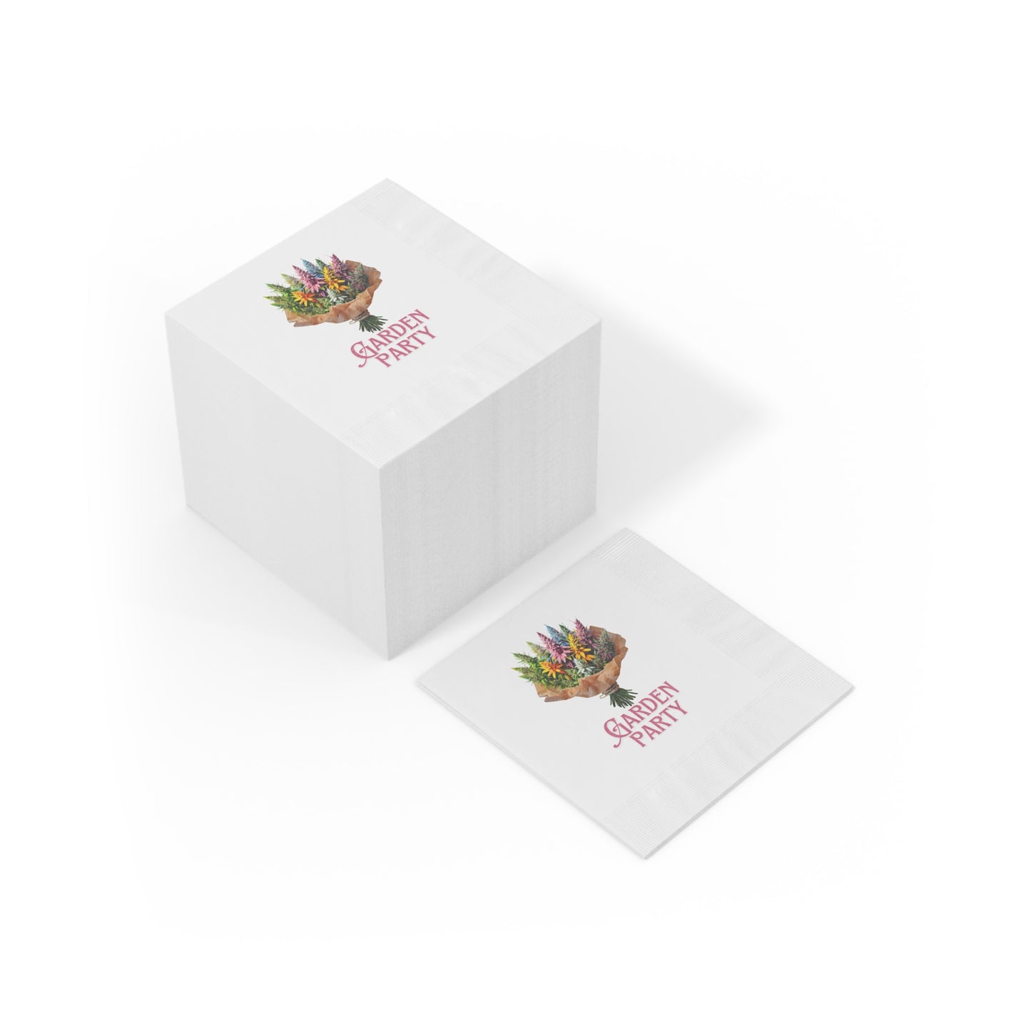 Garden Party Napkins, Cannabis Flower Bouquet Napkins, Weed Flower Bouquet Napkins, Weed Pun Gift