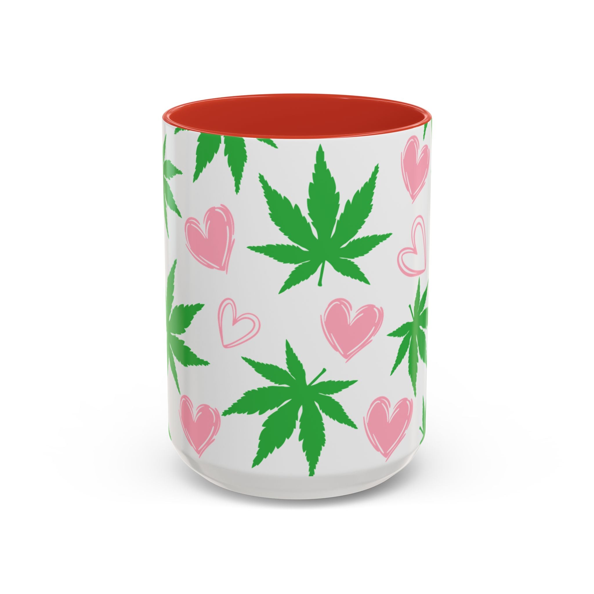 Hearts and Cannabis Ceramic Mug