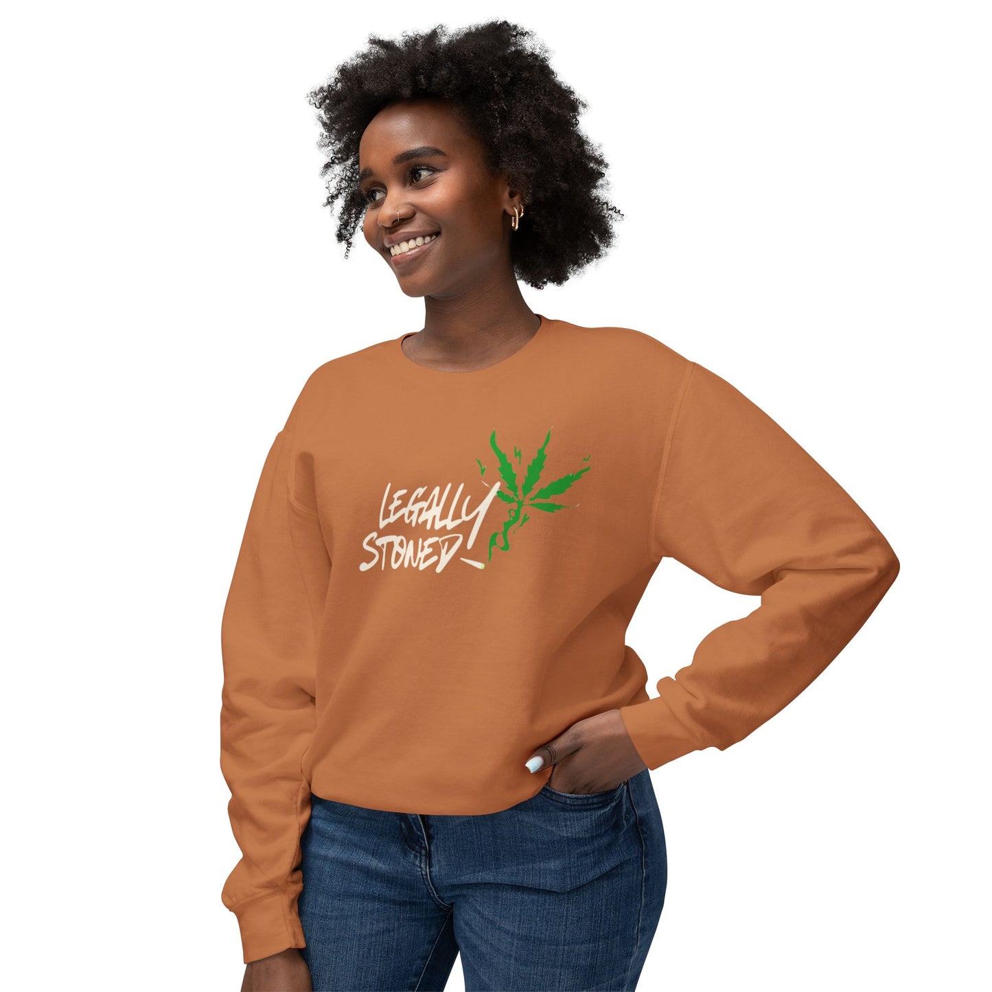 Stoner Gift Long-Sleeved T, Stoner Tshirt Gift, "Legally Stoned" Lightweight Sweatshirt, Gift for Stoner Friend, 420 Sweatshirt