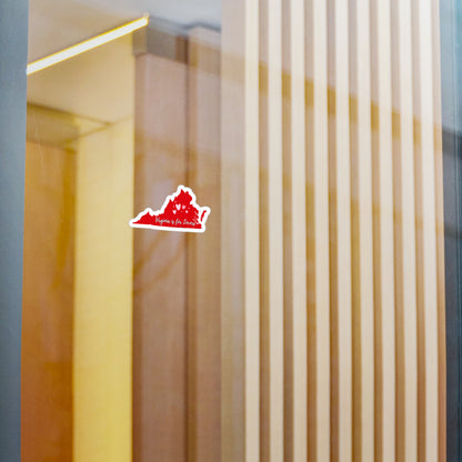 Virginia is for Lovers Sticker, Colorful Oceanfront Decal, Coastal City Vinyl Decal, Beach Lover Gift, Summer Travel Souvenir, Beach Bum Car