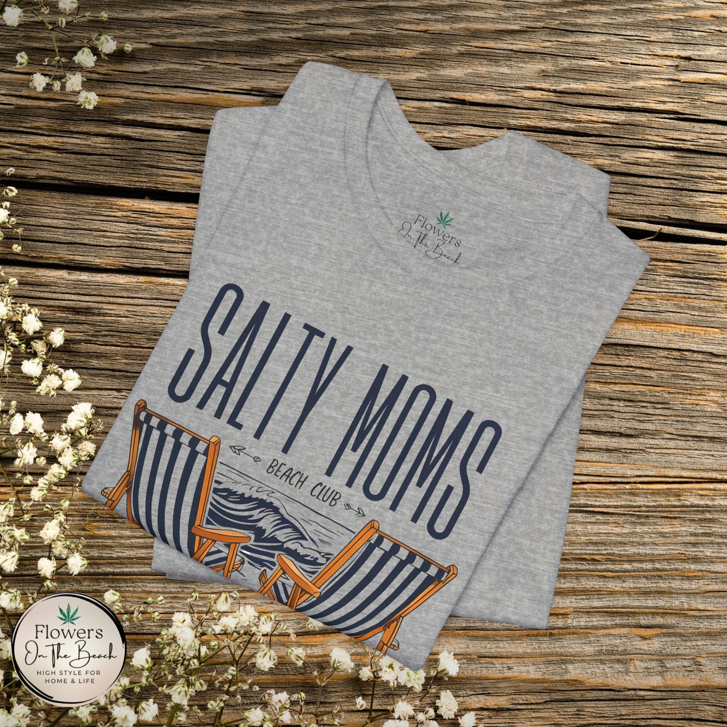 Salty Moms Beach Club Tee, Beachy Mom Tshirt, Beach Mom Theme Shirt, Coastal Mom Apparel, Gift for Mom, Beach Lover Mom