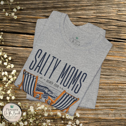 Salty Moms Beach Club Tee, Beachy Mom Tshirt, Beach Mom Theme Shirt, Coastal Mom Apparel, Gift for Mom, Beach Lover Mom