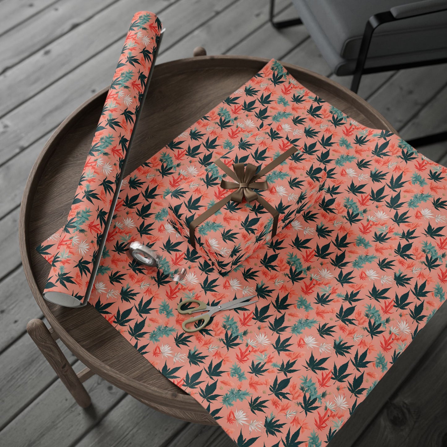 Cute Cannabis Xmas Gift Wrap, Holiday Weed Themed Gift Wrap, Festive Marijuana Design, Xmas Pot Leaf Gift Wrap, Ganja, 420 Wrapping Paper