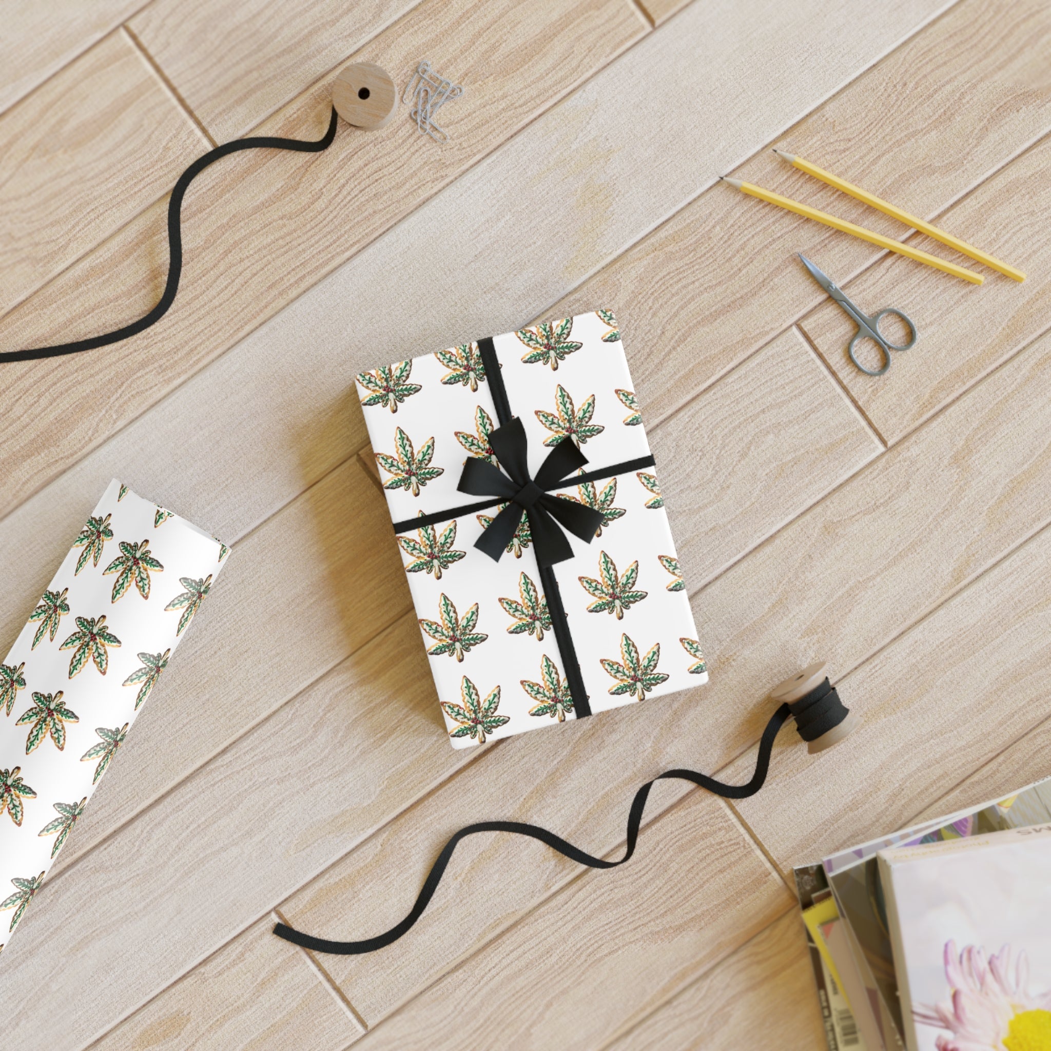 Cute Cannabis Sugar Cookie Gift Wrap