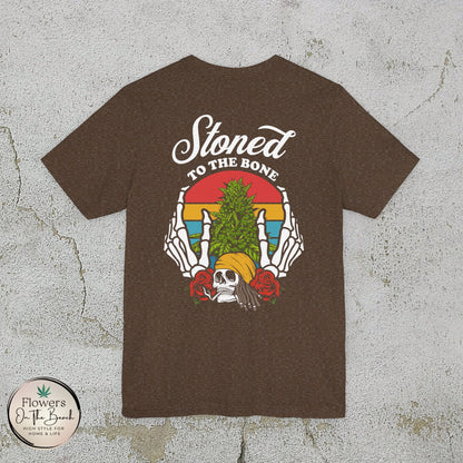 Stoned to the Bone Stoner T-Shirt, Weed Smokers Tee, 420 Holiday Shirt, Unisex Jersey Short Sleeve Tee, Casual Stoner Apparel, Rasta Apparel