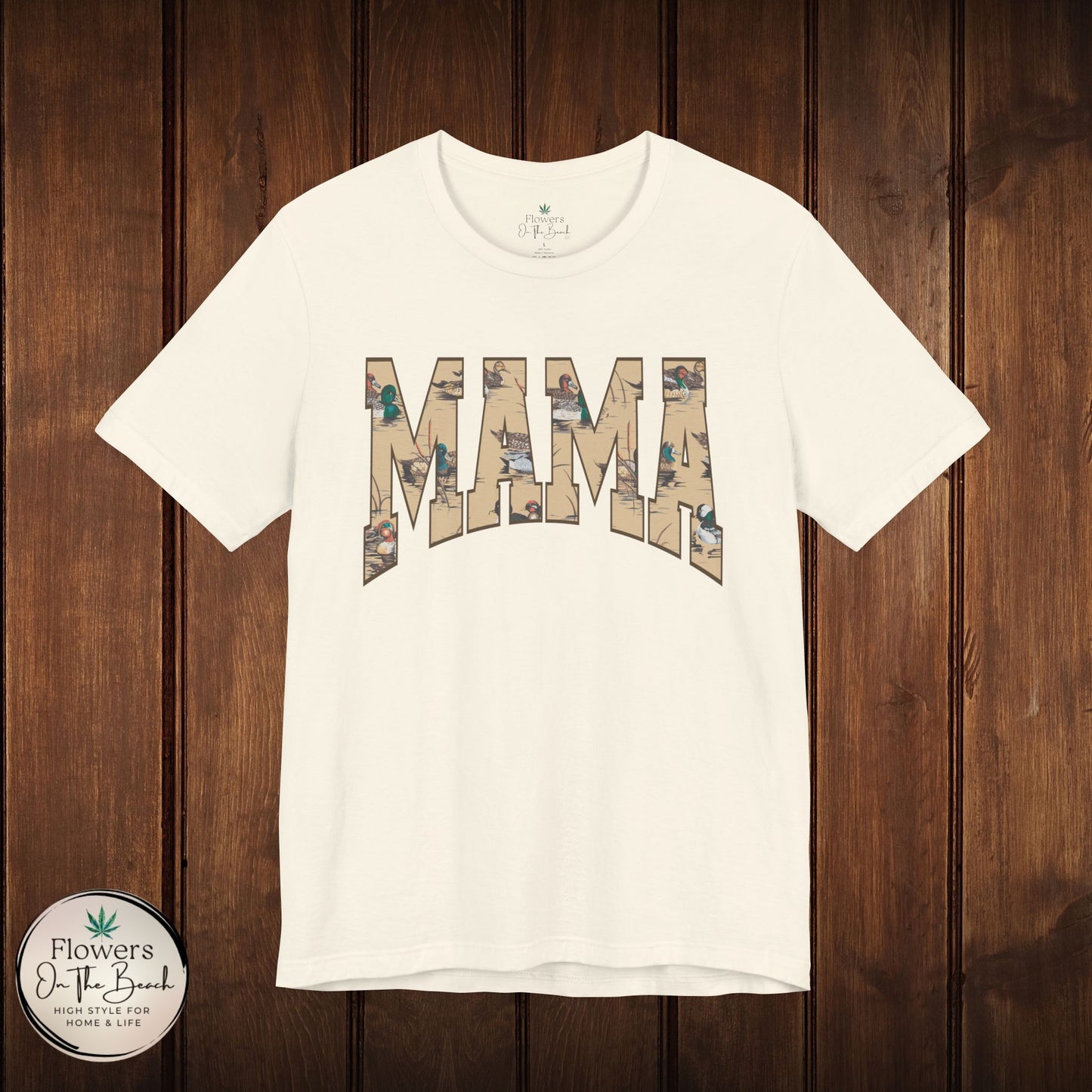 Mama Varsity Letters Duck Tee, Personalized Mama Tee, Mallard Duck Theme Shirt, Country Mama Apparel, Gift for Mom, Wildlife Lover Shirt