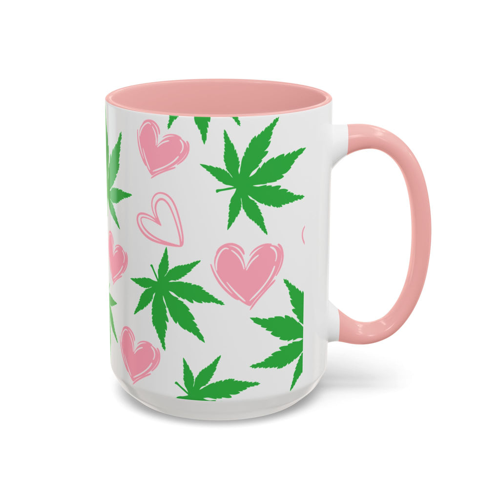 Hearts and Cannabis Ceramic Mug