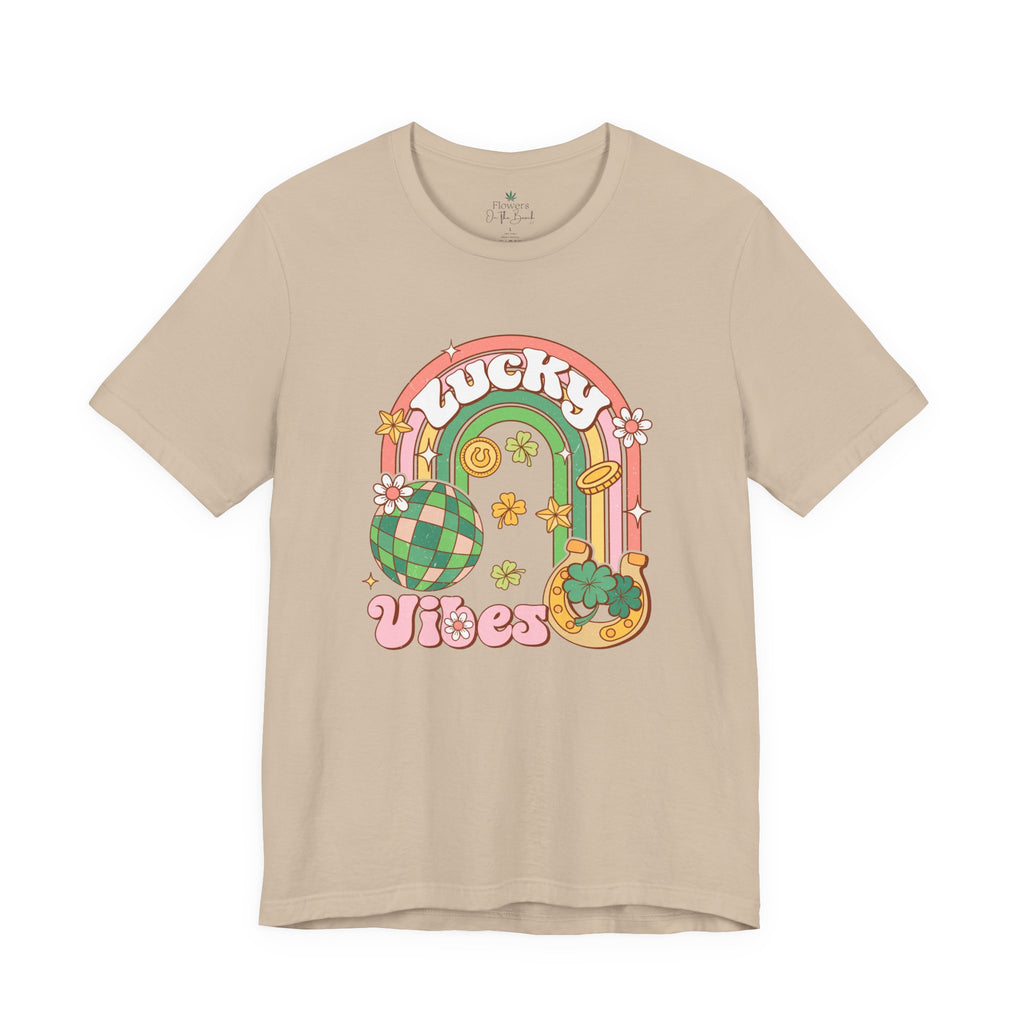 Lucky Vibes Rainbow Pot of Gold Retro Tee