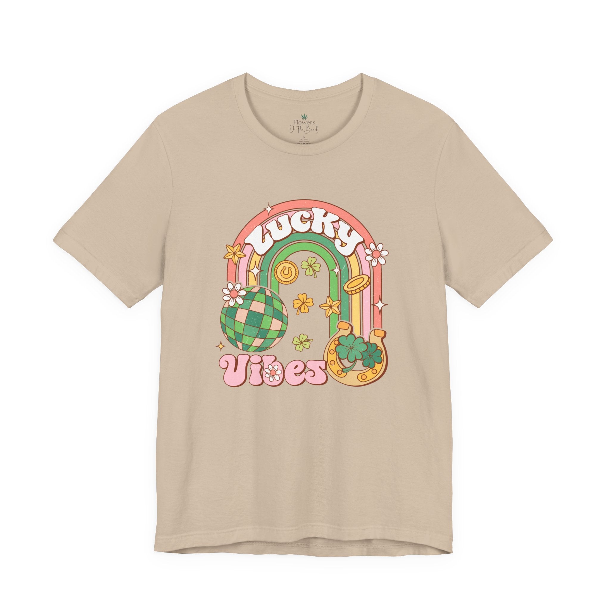 Lucky Vibes Rainbow Pot of Gold Retro Tee