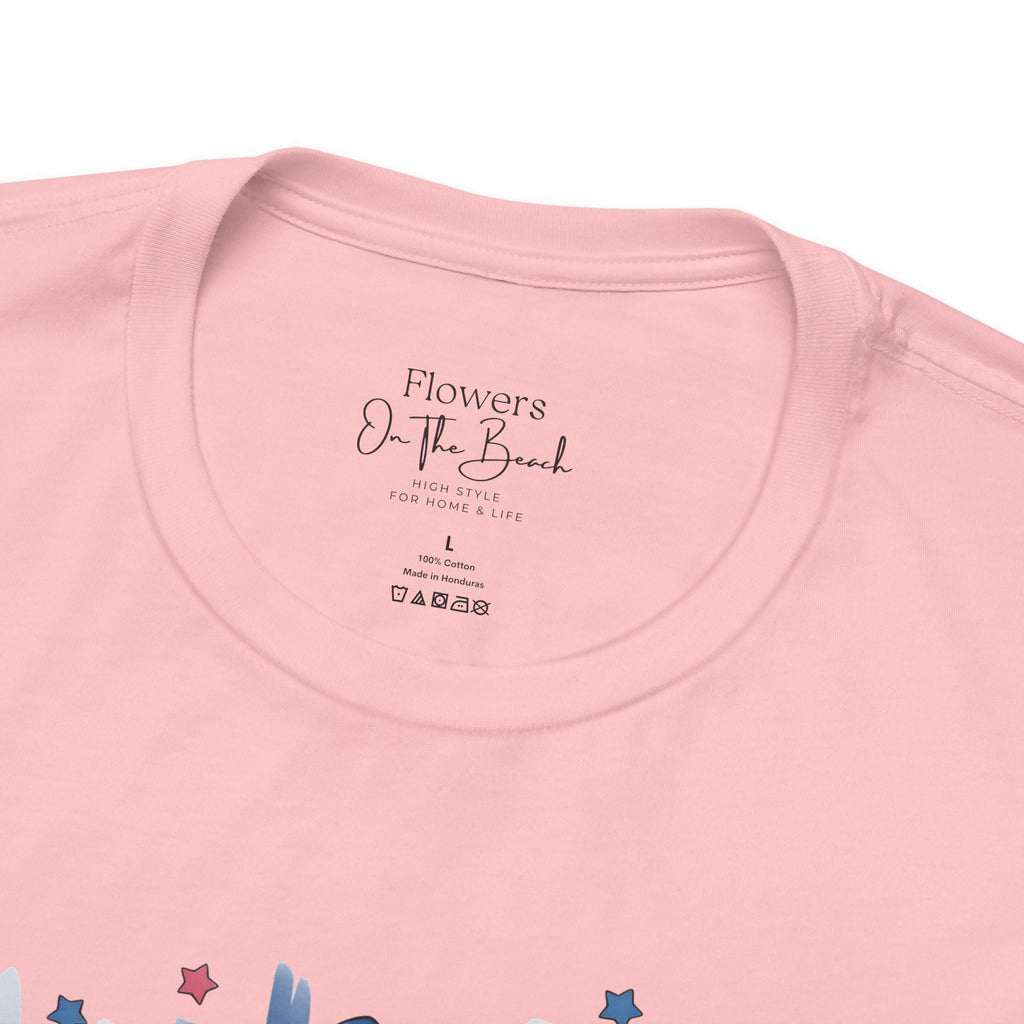 All-American Girl Highland Cow T-Shirt — Patriotic Cute Cow Tee
