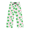 Hearts and Cannabis Women's Pajama Pants, Cute 420 Gift, Weed Leaf Lounge Pants, Comfy PJ Bottoms, Marijuana Sleepwear
