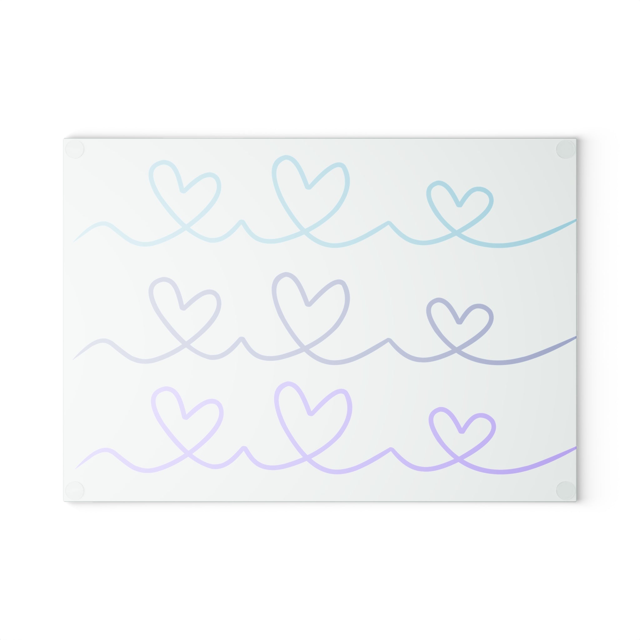 Waves of Blue Hearts Cutting Board
