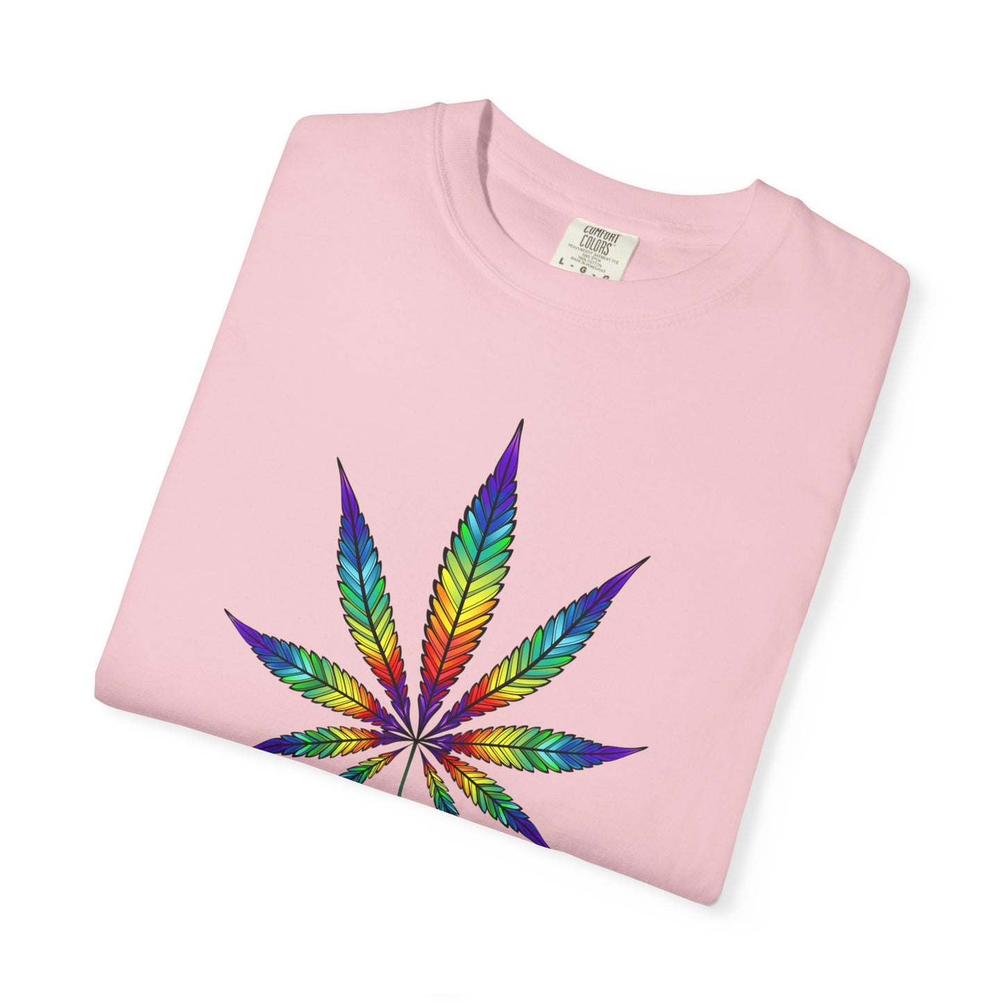Colorful Cannabis Leaf T-Shirt, Stoner Tshirt Gift