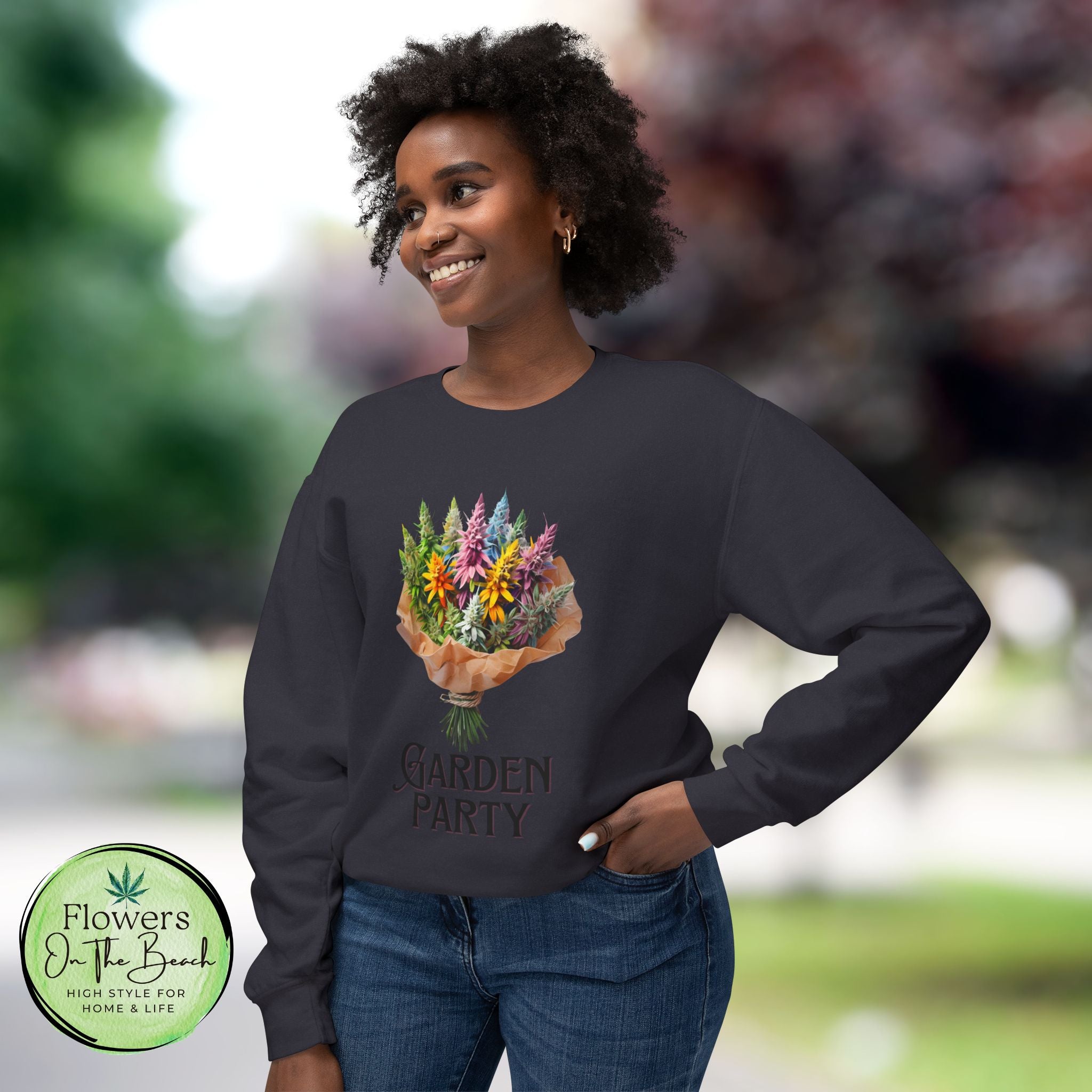 Garden Party Cannabis Flowers Sweatshirt