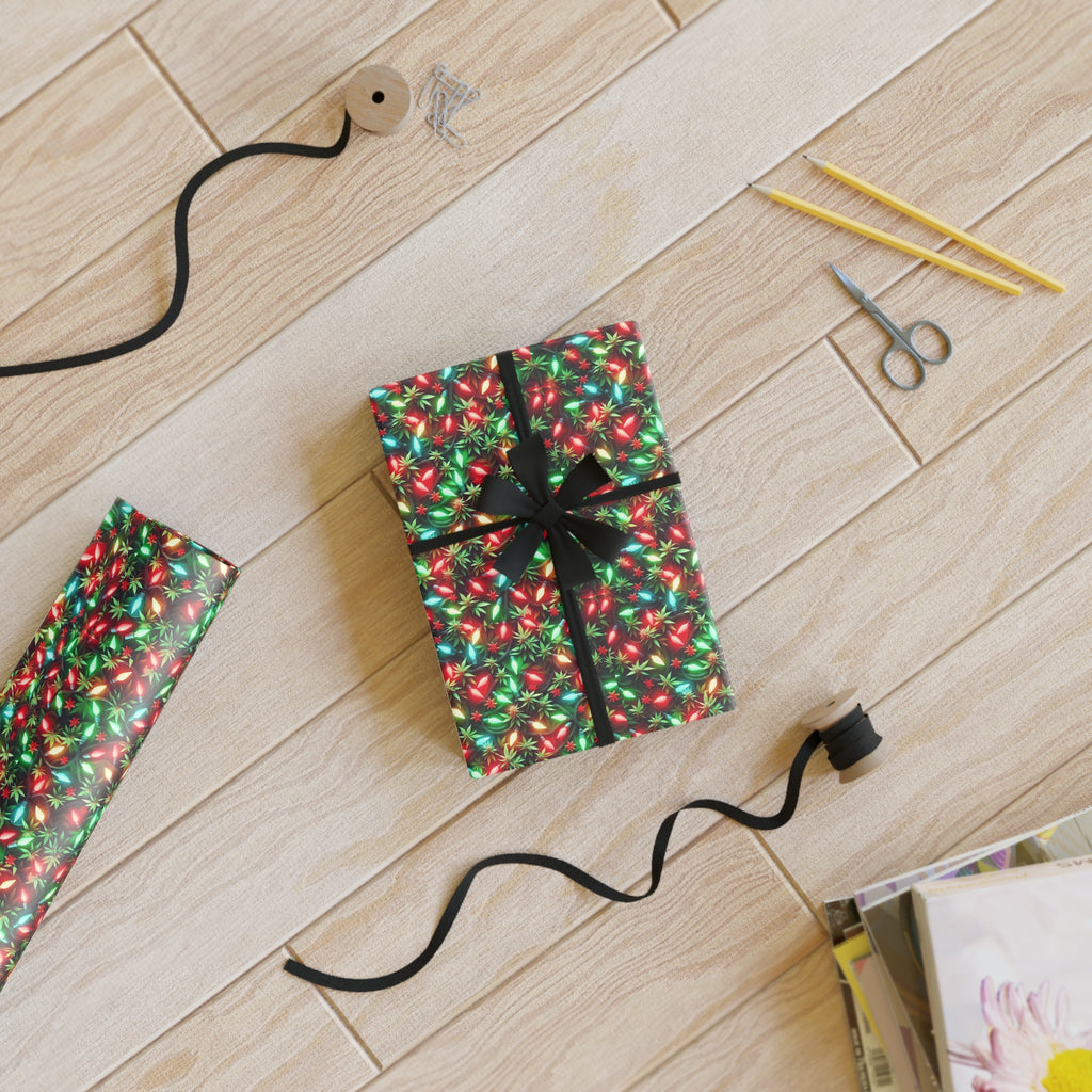 Weed Themed Christmas Gift Wrap