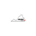 Virginia Beach Heart Sticker