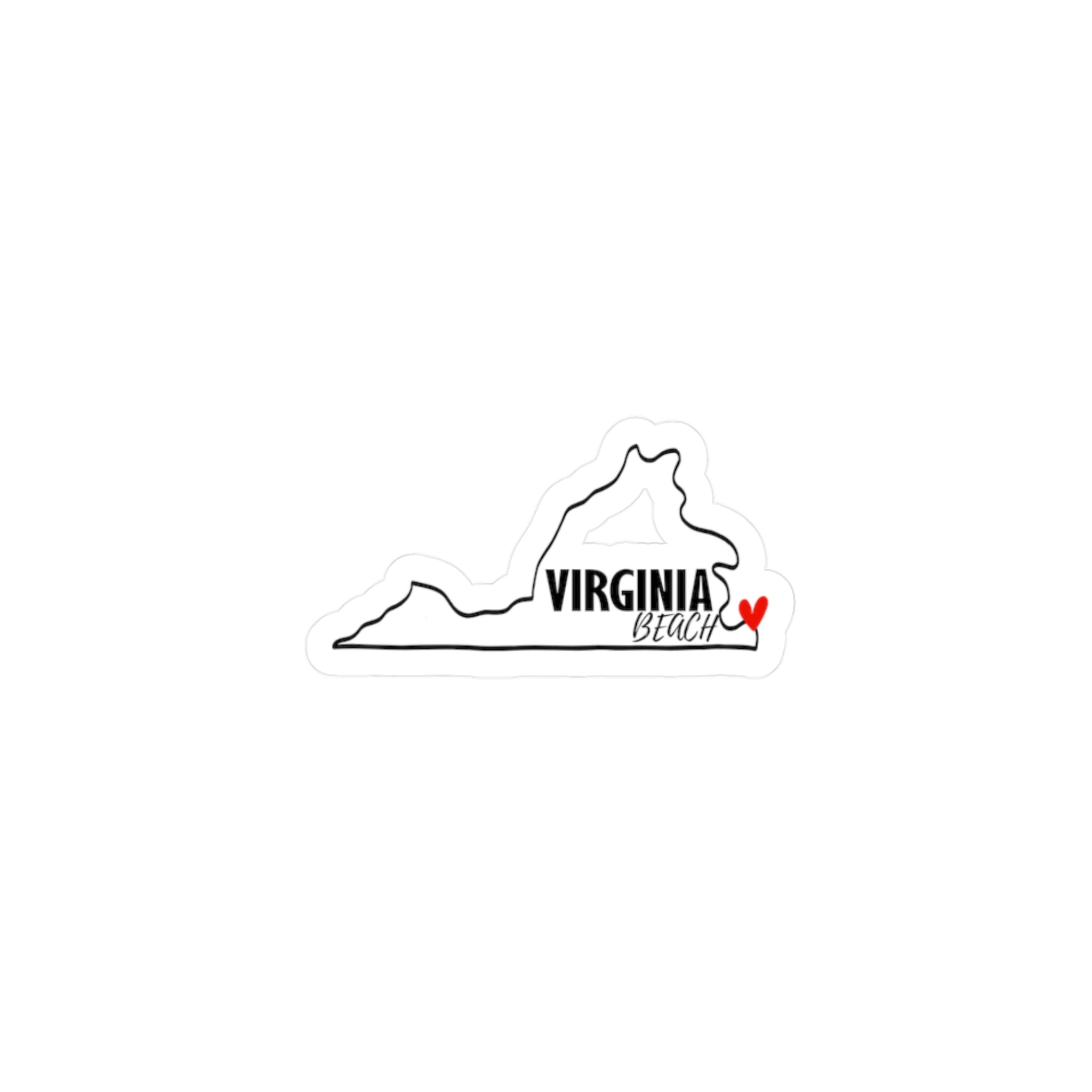 Virginia Beach Heart Sticker