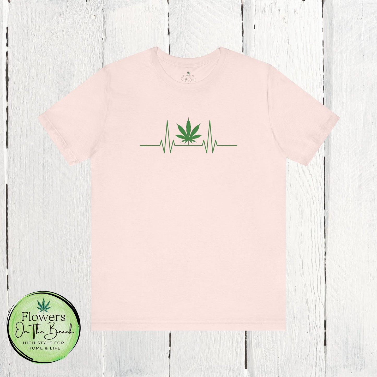 Weed Leaf Heartbeat T-Shirt, Marijuana Plant Tee, Cannabis Lover Shirt, 420 Gift, Unisex Jersey Top