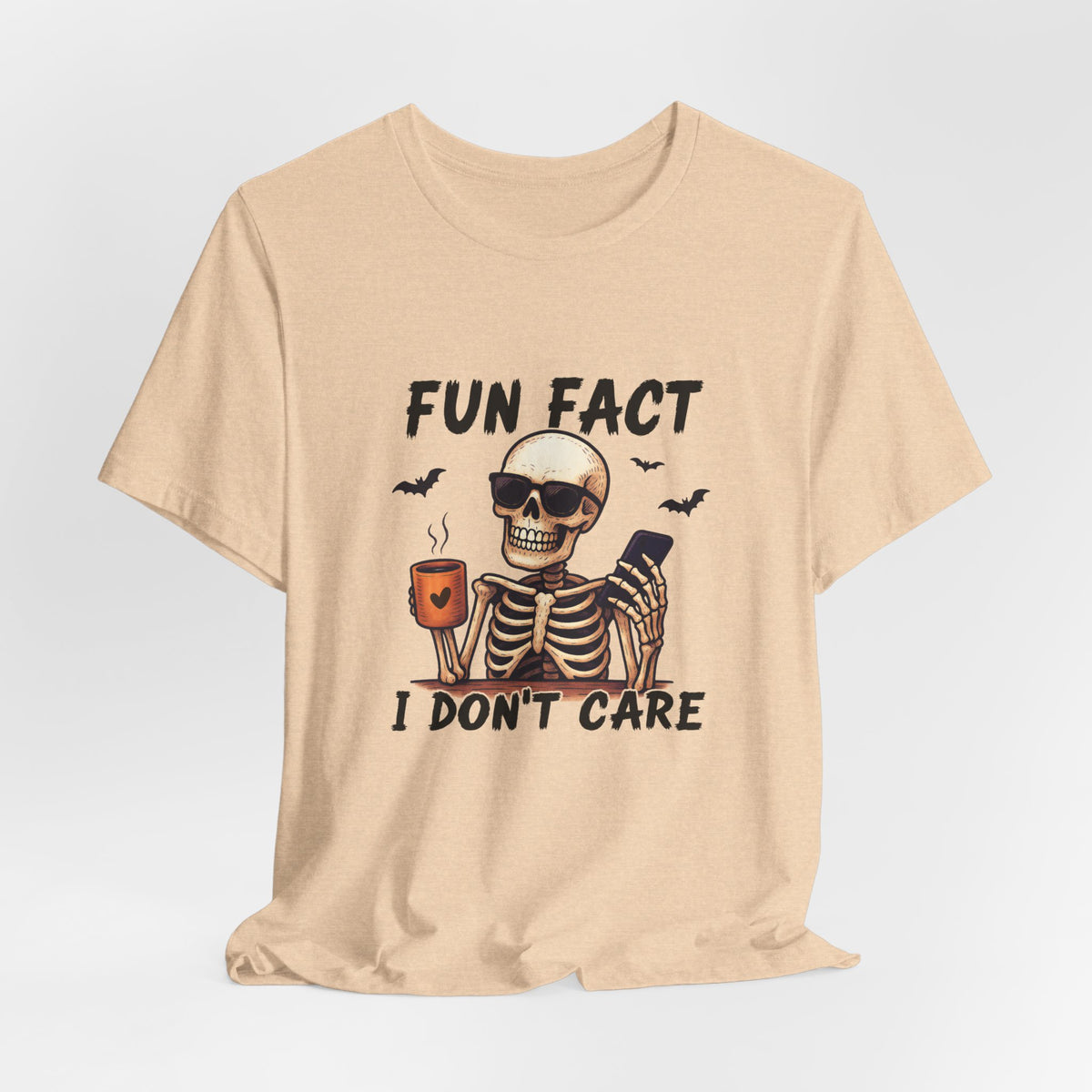 Skeleton 'Fun Fact I Don't Care' Halloween Tee
