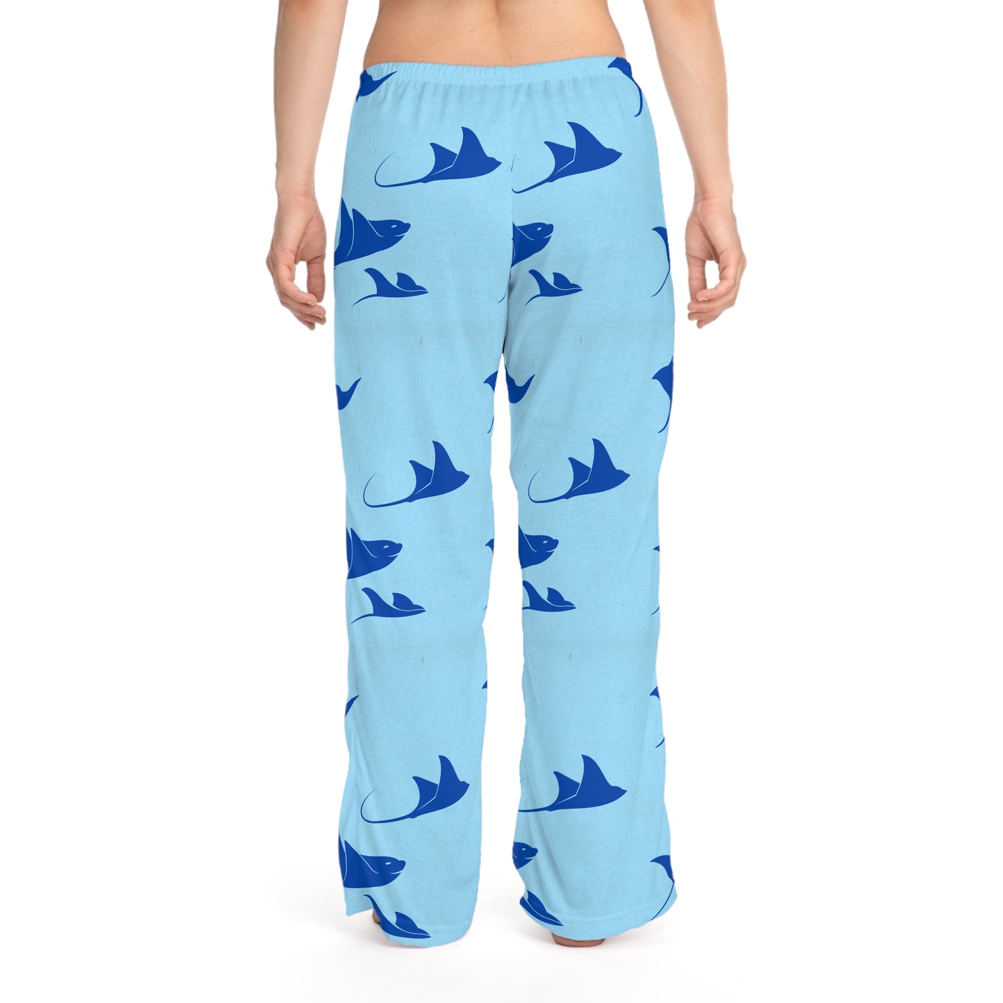 Stingray Women's Pajama Pants, Unique Lounge Sleepwear, Rare Ocean Lover Gift, Beachwear Bottoms, Underwater Animal PJ Trousers