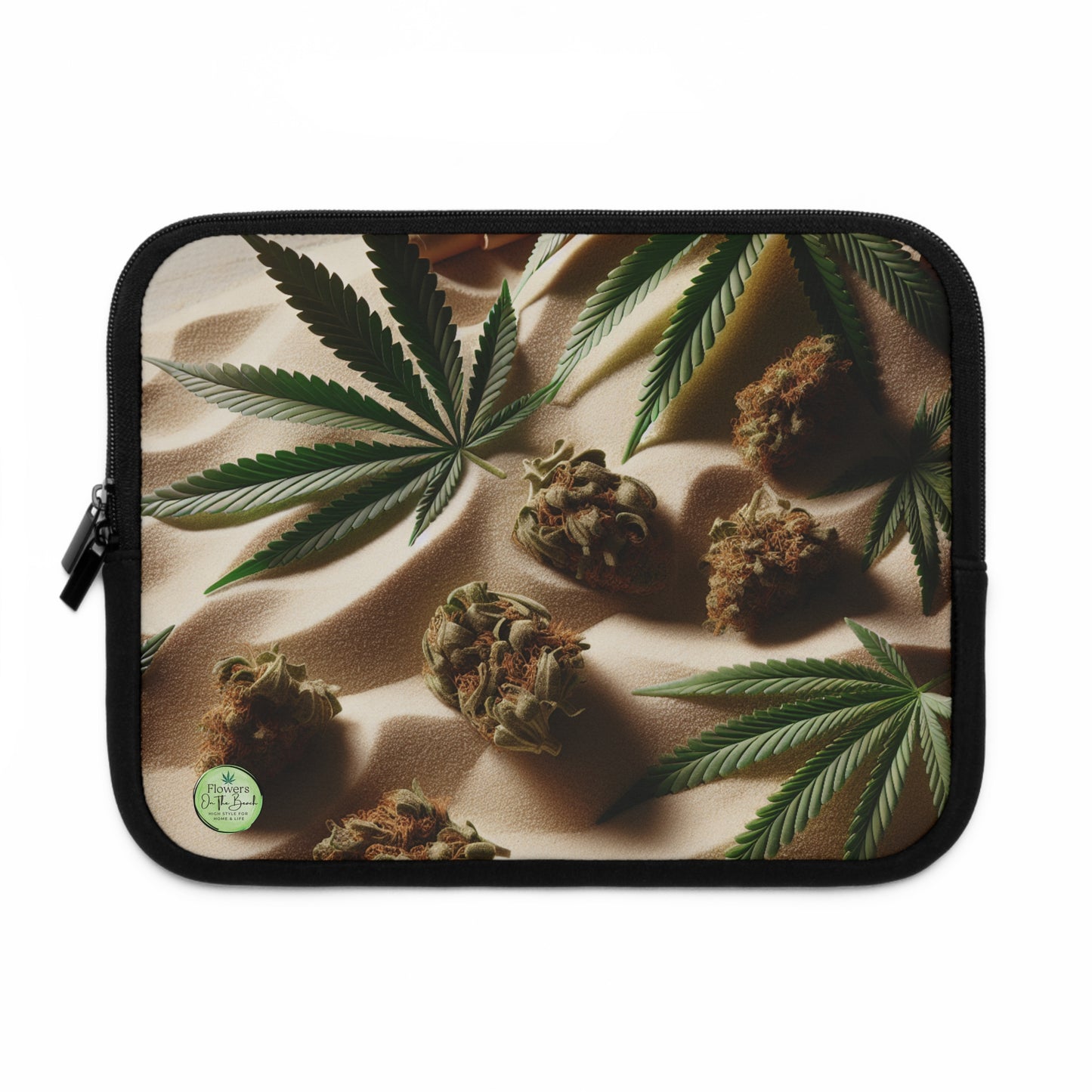 Weed Laptop Sleeve, Stoner Laptop Sleeve, Beach Stoner Laptop Sleeve, Laptop Gift, Gift for Her, Gifts for Stoners