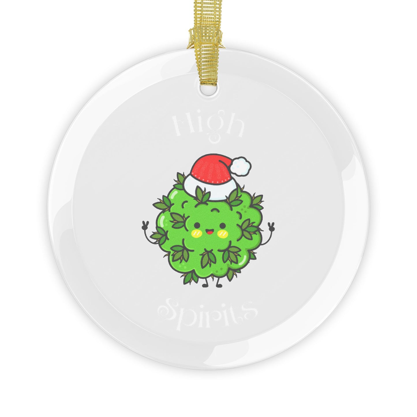 High Spirits Ornament, Weed Christmas Ornament, Weed Lover Gift, Gift for Her, Christmas Ornament